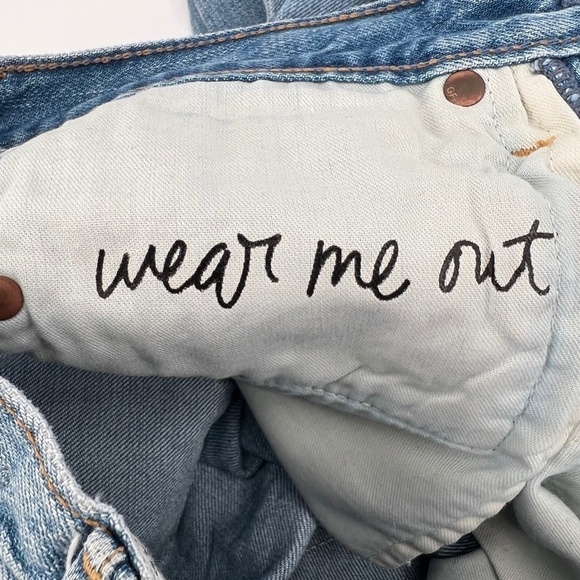 GRLFRND Karolina Distressed Rough Hem Button Fly Star Jeans Size 25 Women’s - Picture 9 of 10